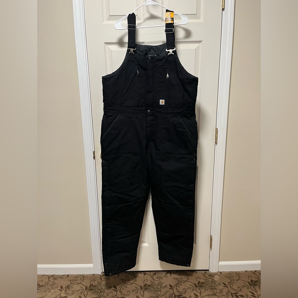 WOMEN'S INSULATED BIB OVERALLS - LOOSE FIT - WASHED DUCK - 3 WARMEST RATING XXL